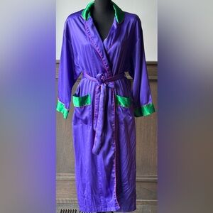 Victoria’s Secret vintage purple, green and red robe. Has belt size small